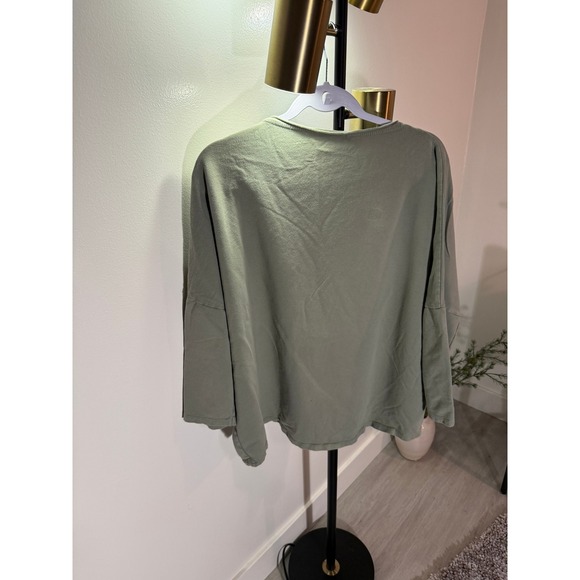 SAGA italy boxy fit yoga pullover 3/4 sleeve high quality jersey easy wear M/L - Picture 4 of 5